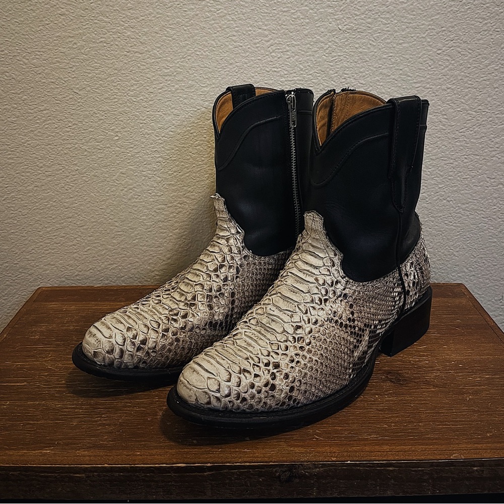 Men’s Python Western Zip Boots
